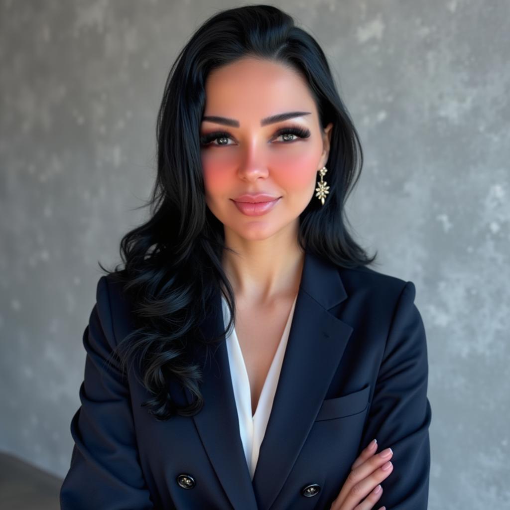 سيدة سعيدة ومطمئنة